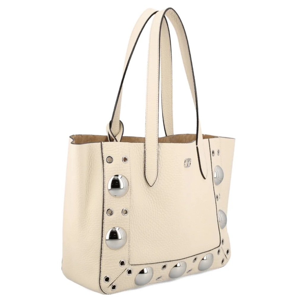 Valentino Garavani Nellcote Off White Leather Studded Tote with Pouch NWT - Picture 5 of 16